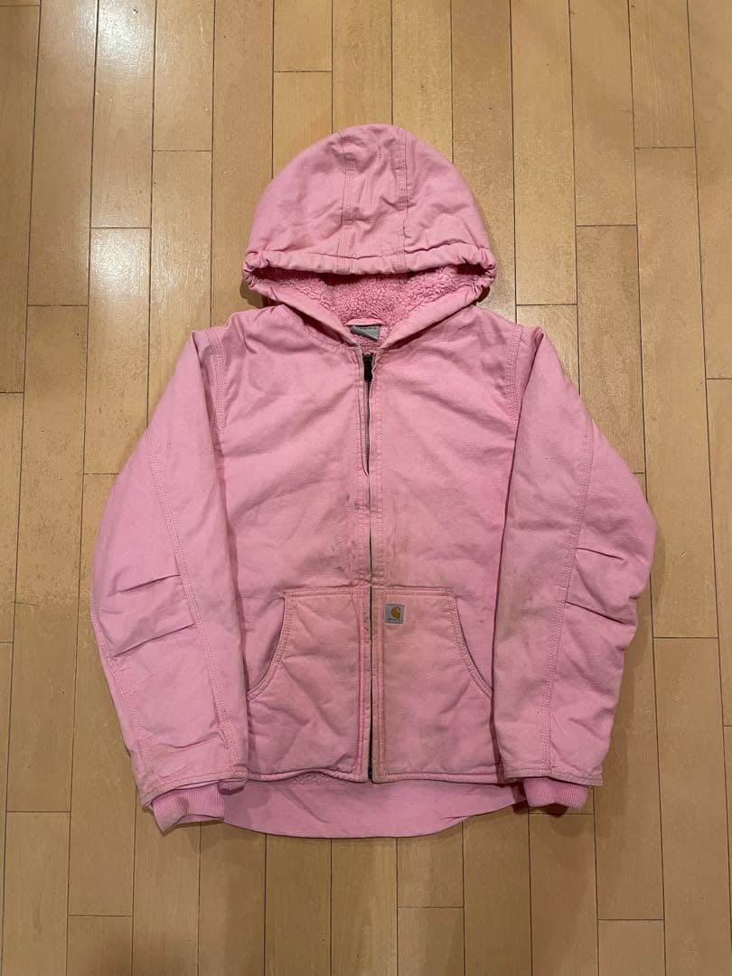 s*a様 希少品 Carhartt アクティブジャケット ピンク ボア カーハー