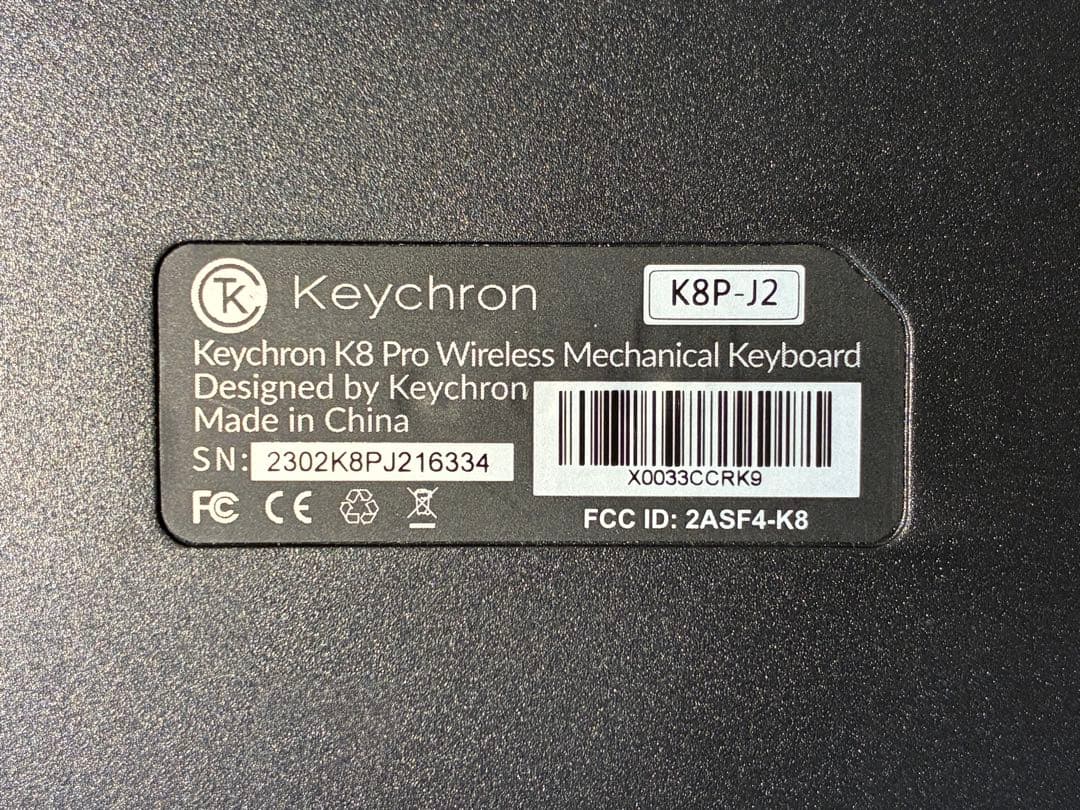 Keychron K8 pro メカニカルキーボード/US配列/青軸