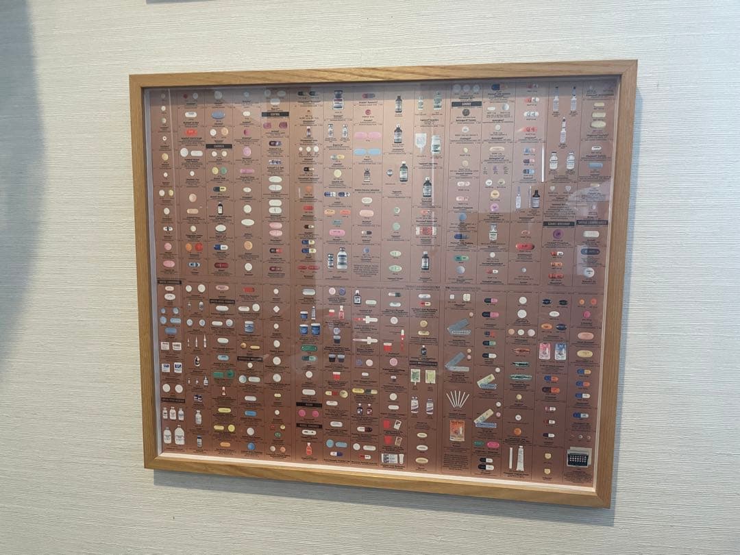 ダミアンハースト　pharmacy額装ポスター　ブロンズ