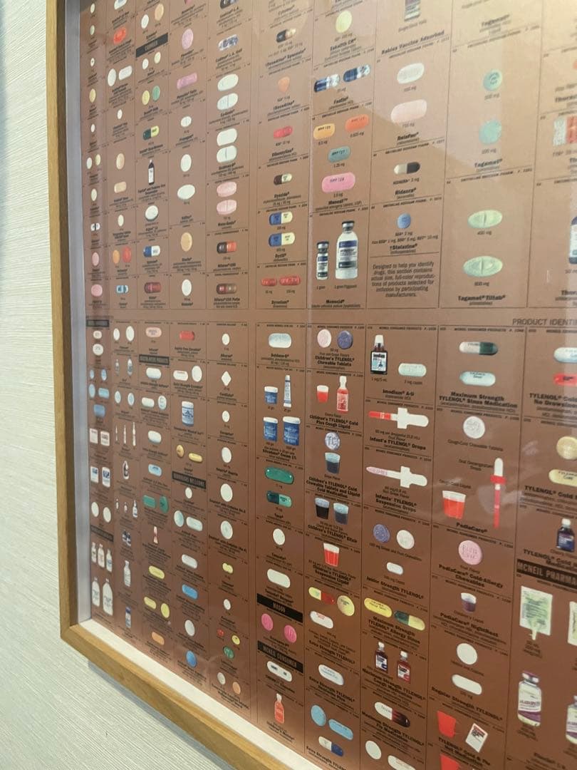 ダミアンハースト　pharmacy額装ポスター　ブロンズ