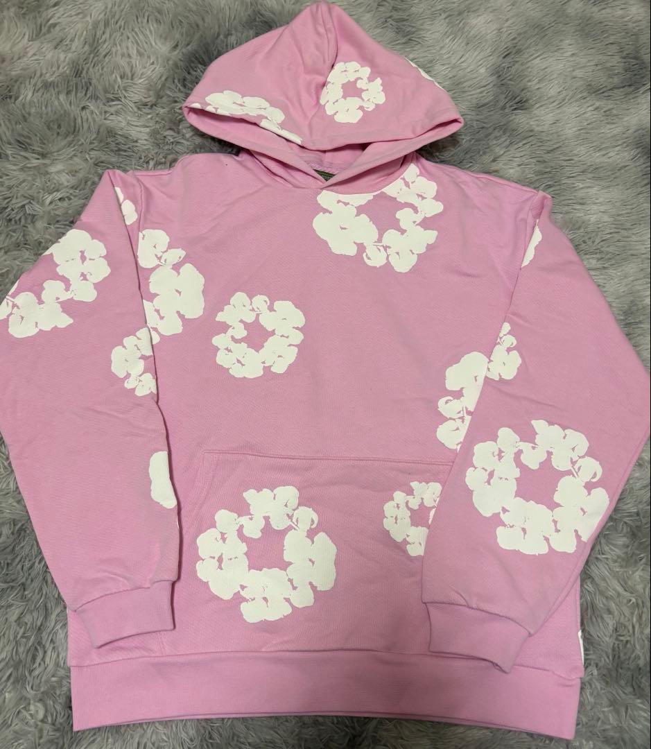 denim tears ピンク パーカー