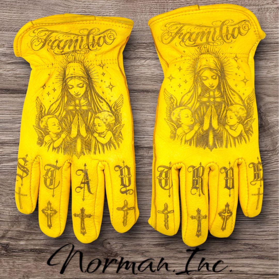 モモンガ　グローブ　黄色　サイズM