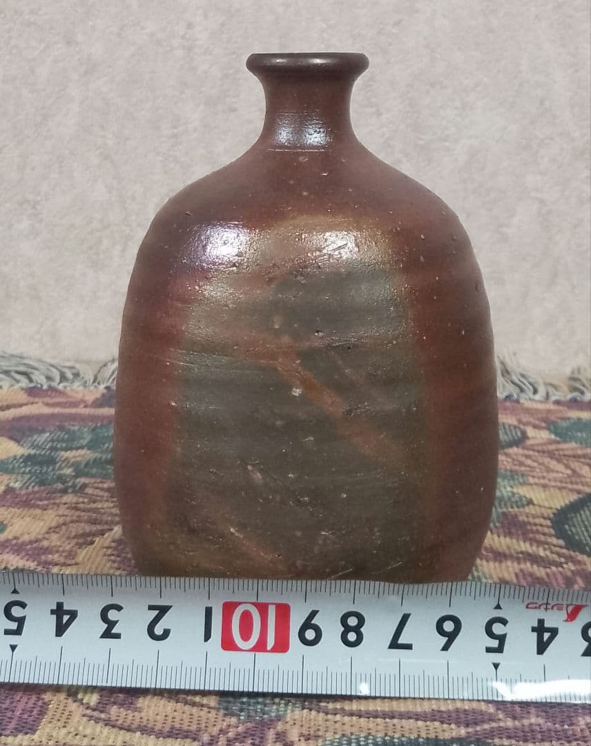 人間国宝 山本陶秀 備前徳利 共箱 栞 保証品