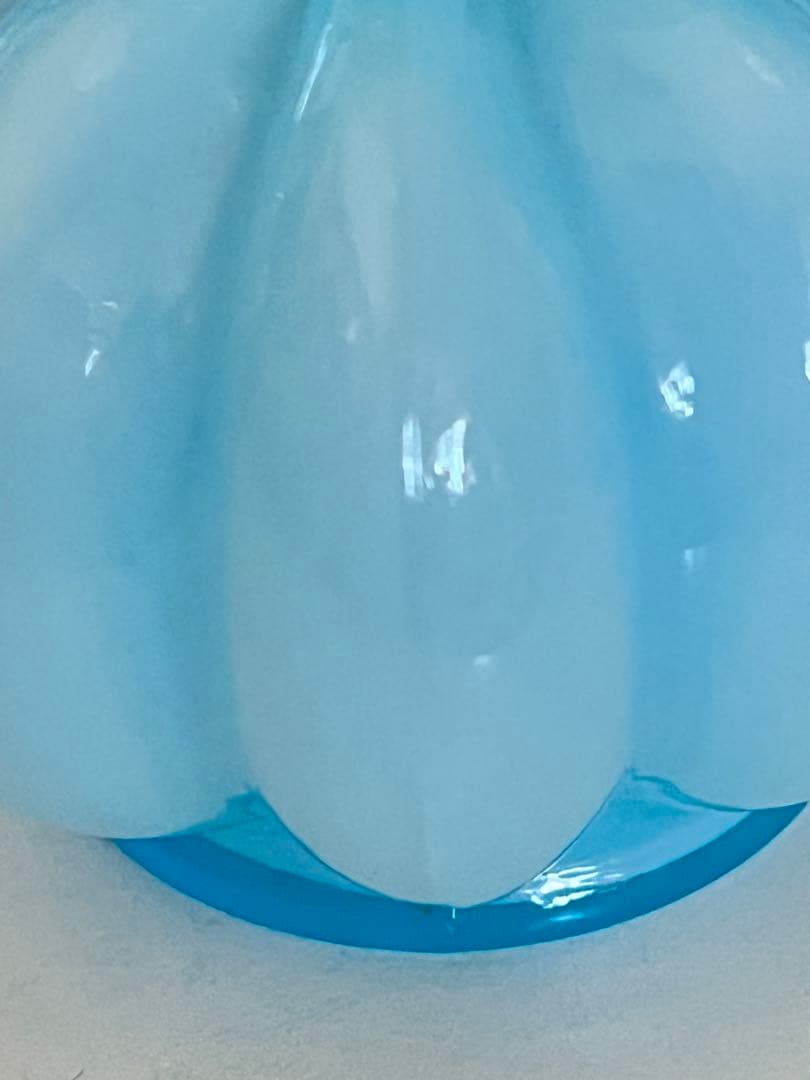 フェントン★パフュームボトル★オーバーレイ★メロン型★ミルクガラス★ベビーブルー