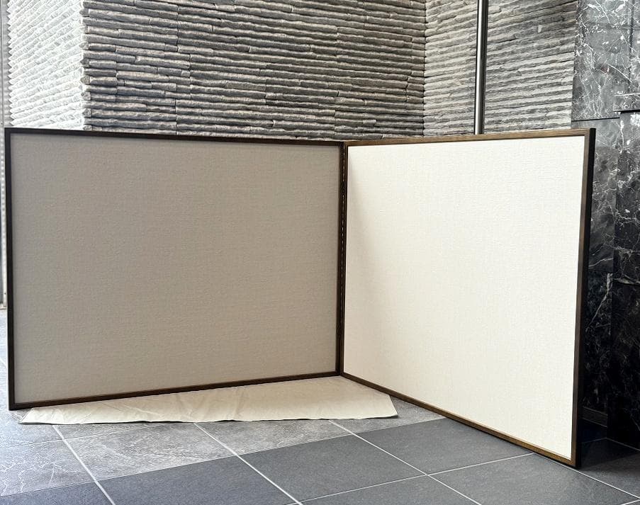 茶器/茶道具　風炉先屏風　NT2431 紐蝶番 女桑 シンプルな衝立・屏風