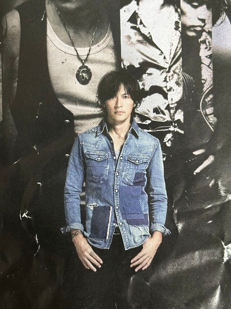 B’z稲葉浩志さん着用 AKMパッチワークウェスタン ストレッチデニムシャツ