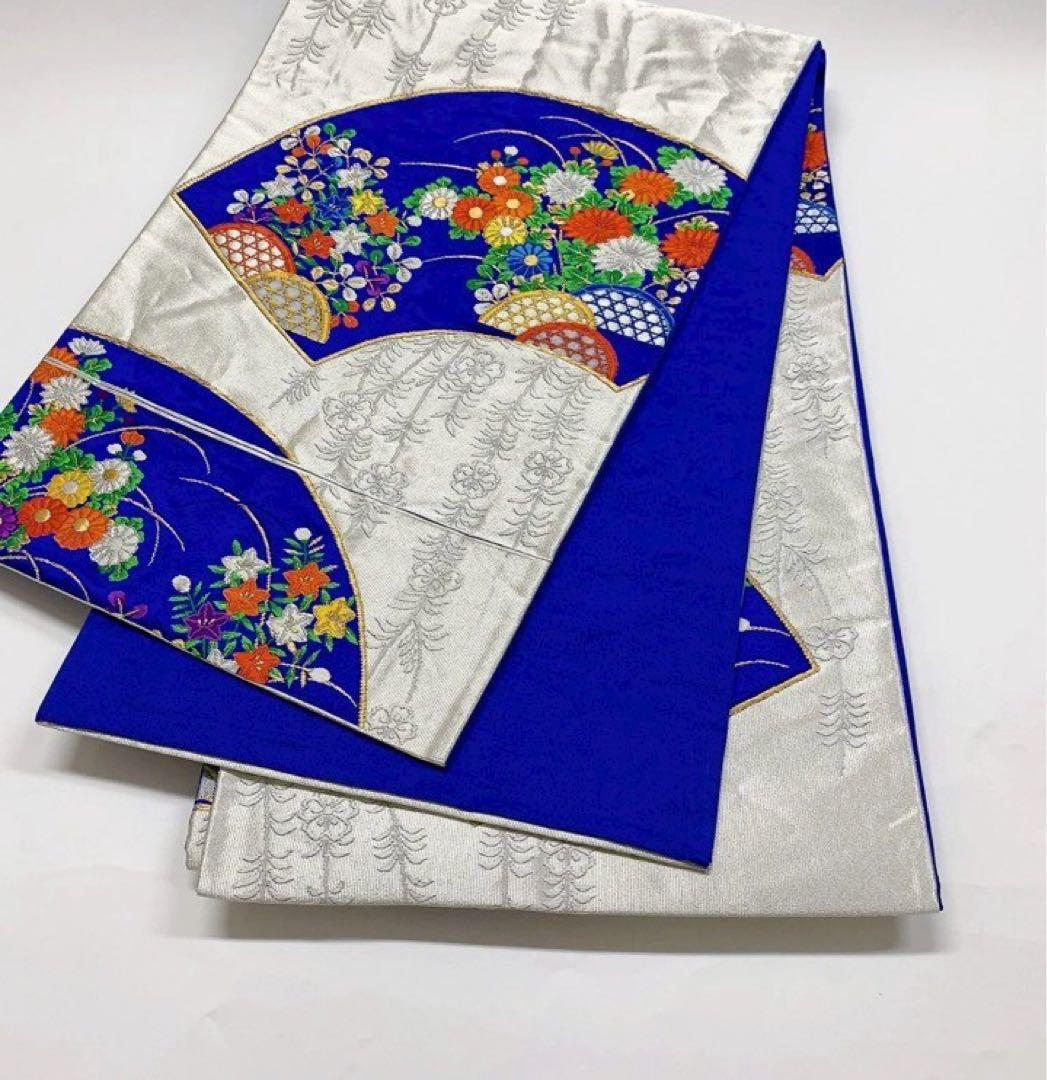 tu様［7144］振袖 笹竹花鳥文 駒刺繍 成人式 卒業式 正絹 着物 袷