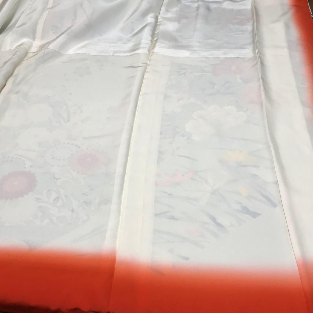 tu様［7144］振袖 笹竹花鳥文 駒刺繍 成人式 卒業式 正絹 着物 袷