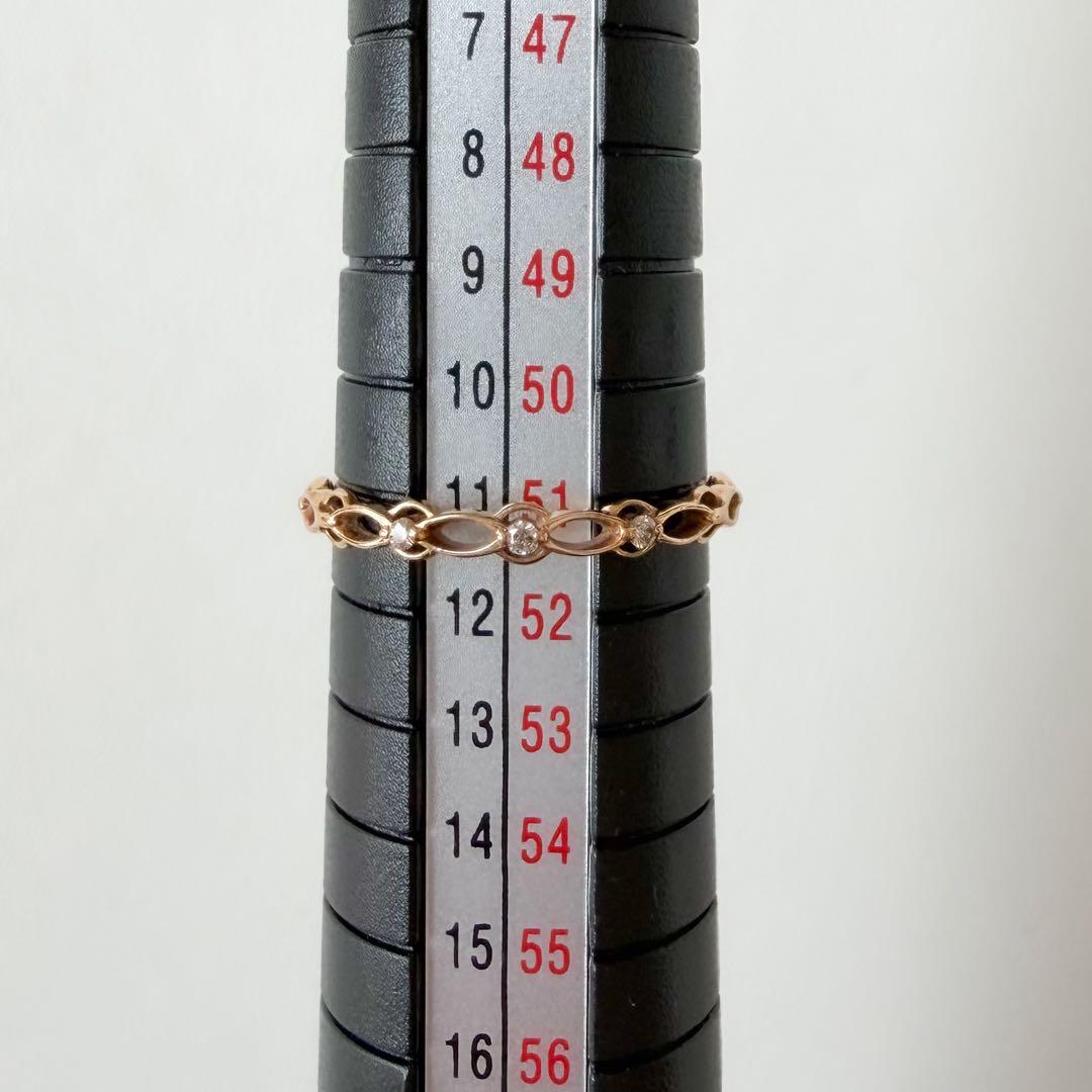 【agete2点セット】k10 リング＋ピンキーリング　11号　3号