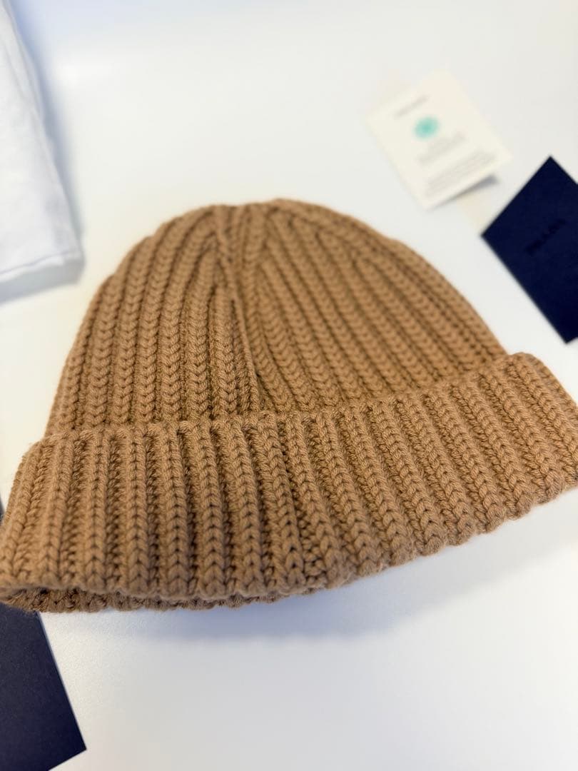 PRADA【入手困難】大人気★ ウール ビーニー ニット帽★キャメルブラウン