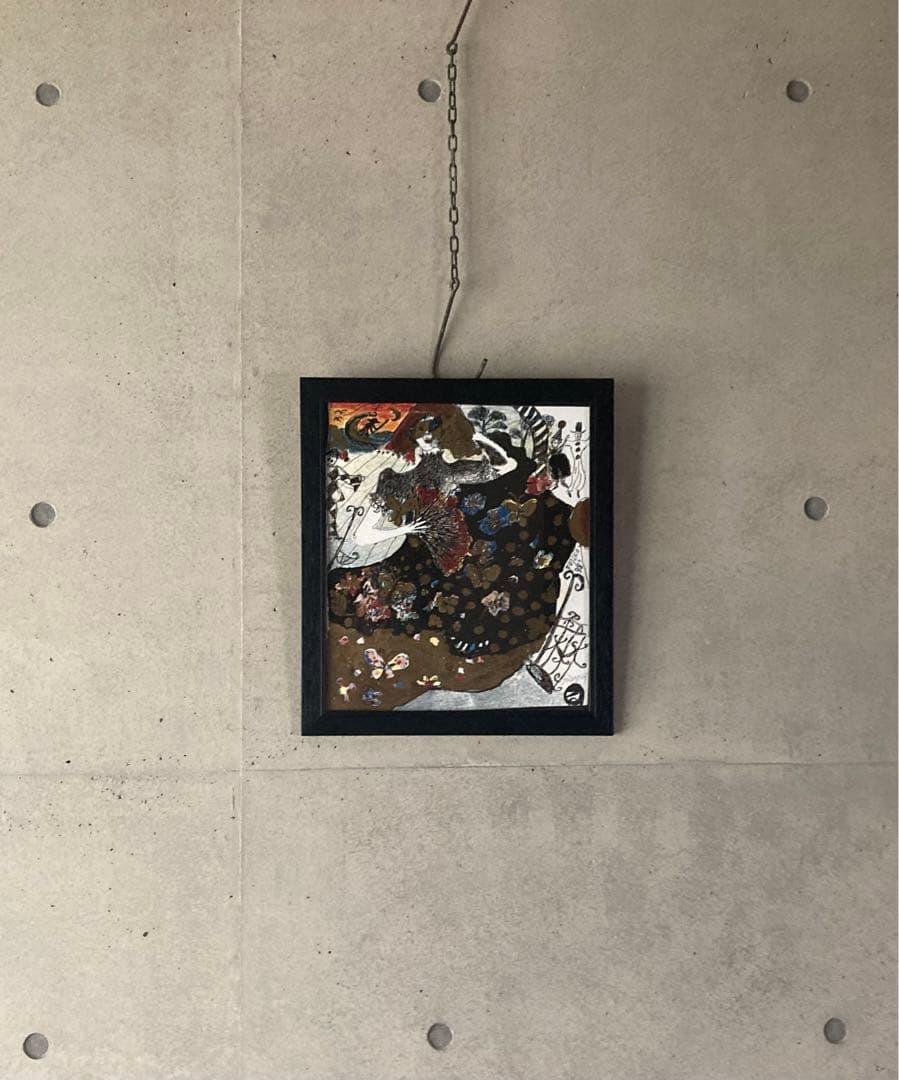 フジ子・ヘミング　アート 絵画　ベニスのカーニバル　フジコヘミング 額装 サイン