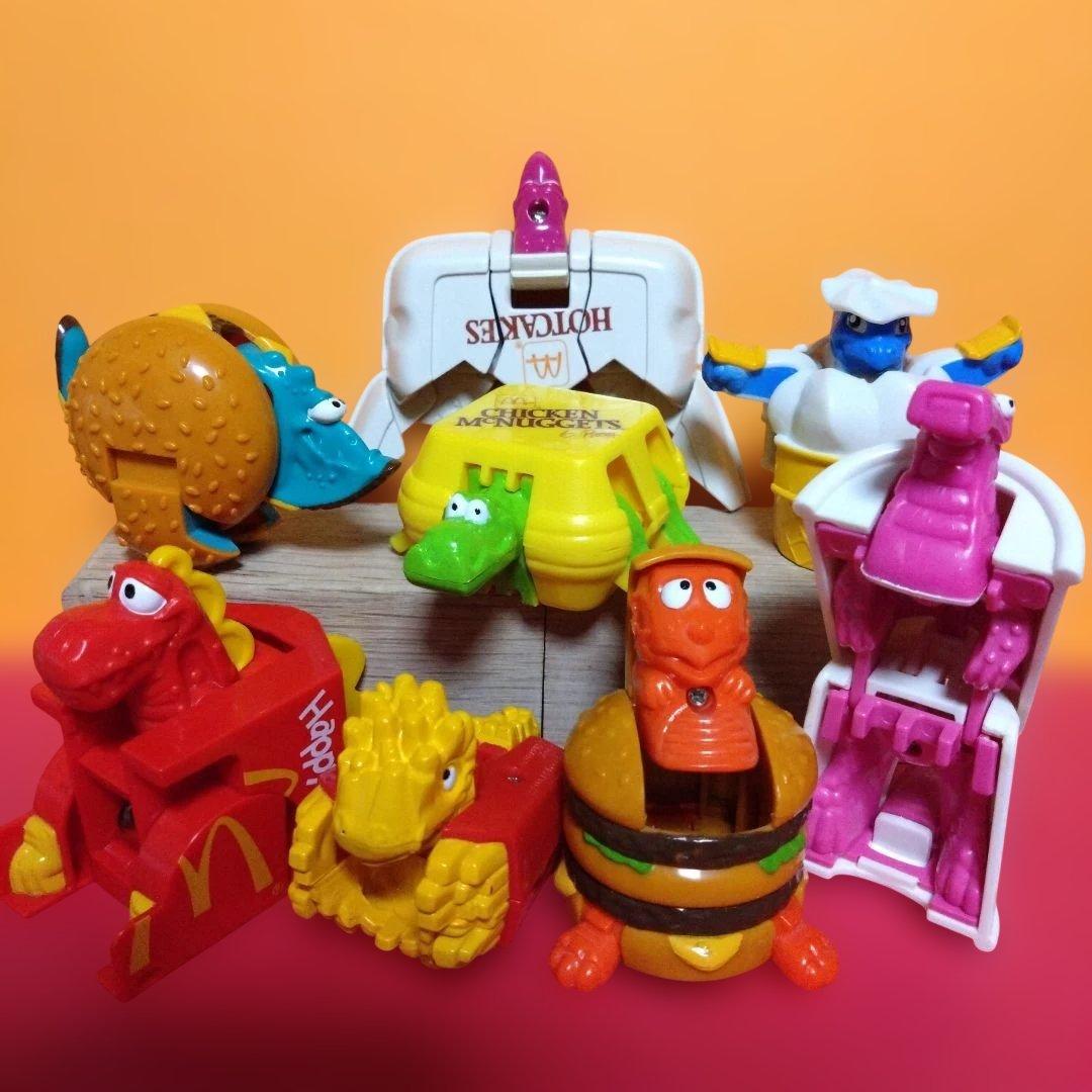 マクドナルド　チェンジャブル　マックディノ　中古品　フルコンプ　8体　ミールトイ