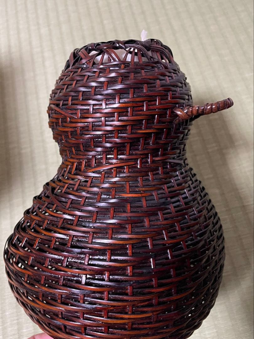 花籠 *竹細工 花器 花入 竹籠 竹編 筒付き
