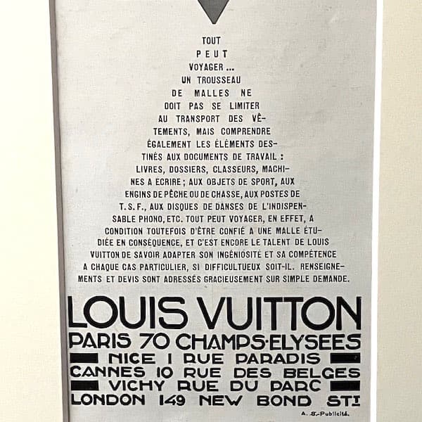 ルイ・ヴィトン ポスターフレームLouis Vuitton 1930年代 B