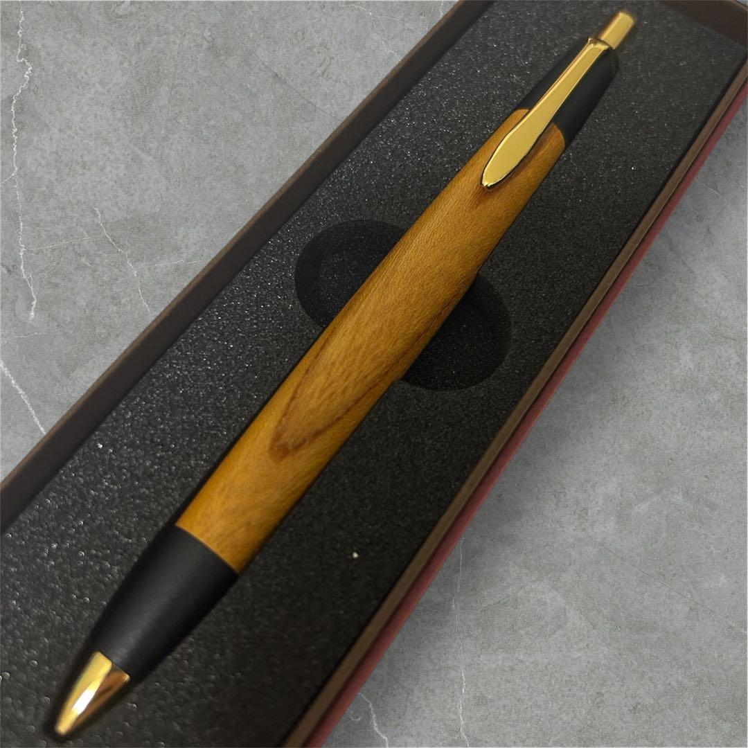 ボナンペン 欅 木軸シャープペンシル 真鍮金具 蜜蝋仕上げ 野原工芸似