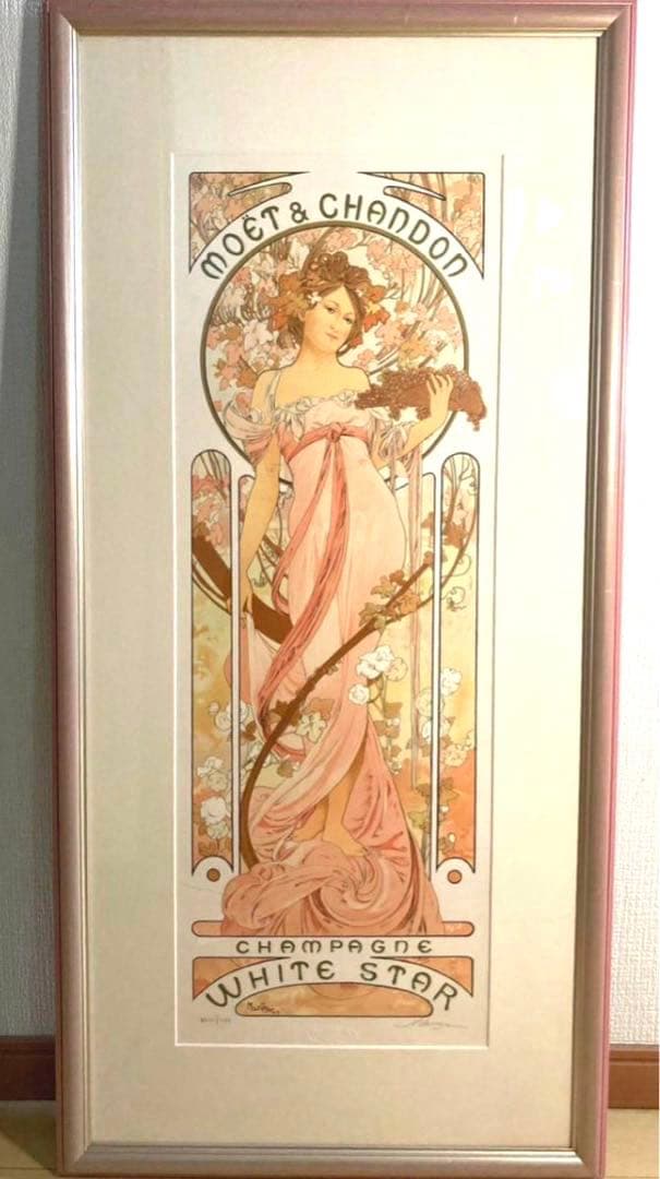 coinです　真作絵画　アルフォンス・ミュシャ　リトグラフ　USA正規品