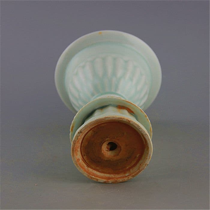 宋湖田窯青釉一本足香炉  陶器 陶芸 香道具 仏具  置物