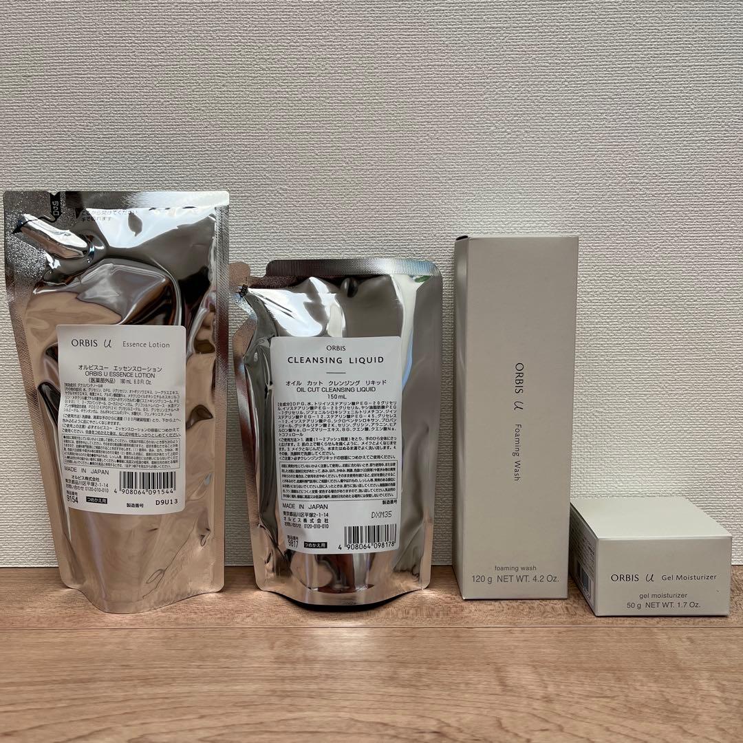 ORbis Uエッセンスローション.クレンジング.ジェルモイスチャライザー.洗顔