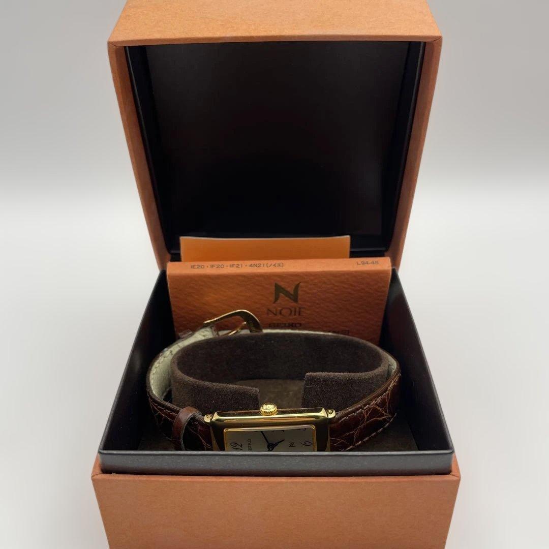 未使用　セイコー　ノイエ　4N21-5250 ゴールド　ブラウン