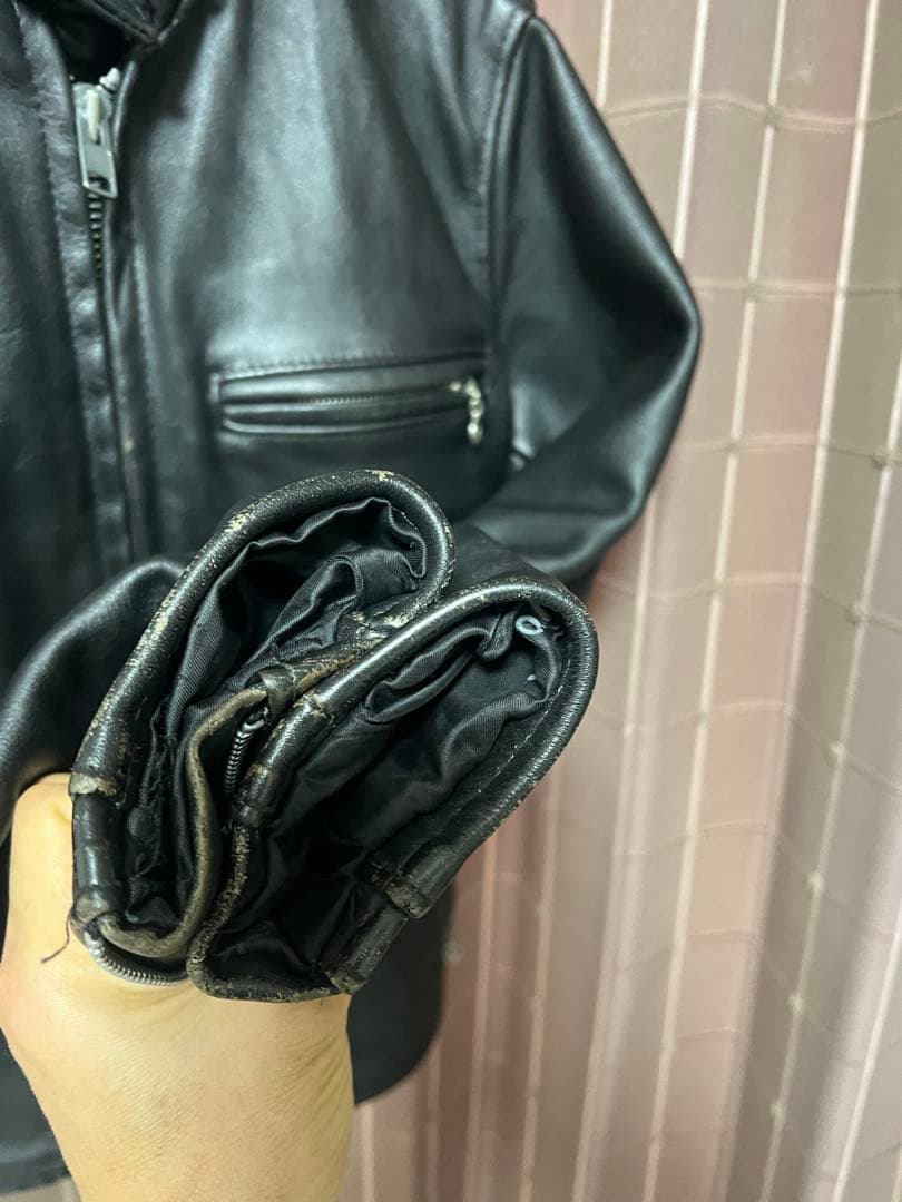 h*9様 最出品Schott 641 ライダース シングル ショット　34