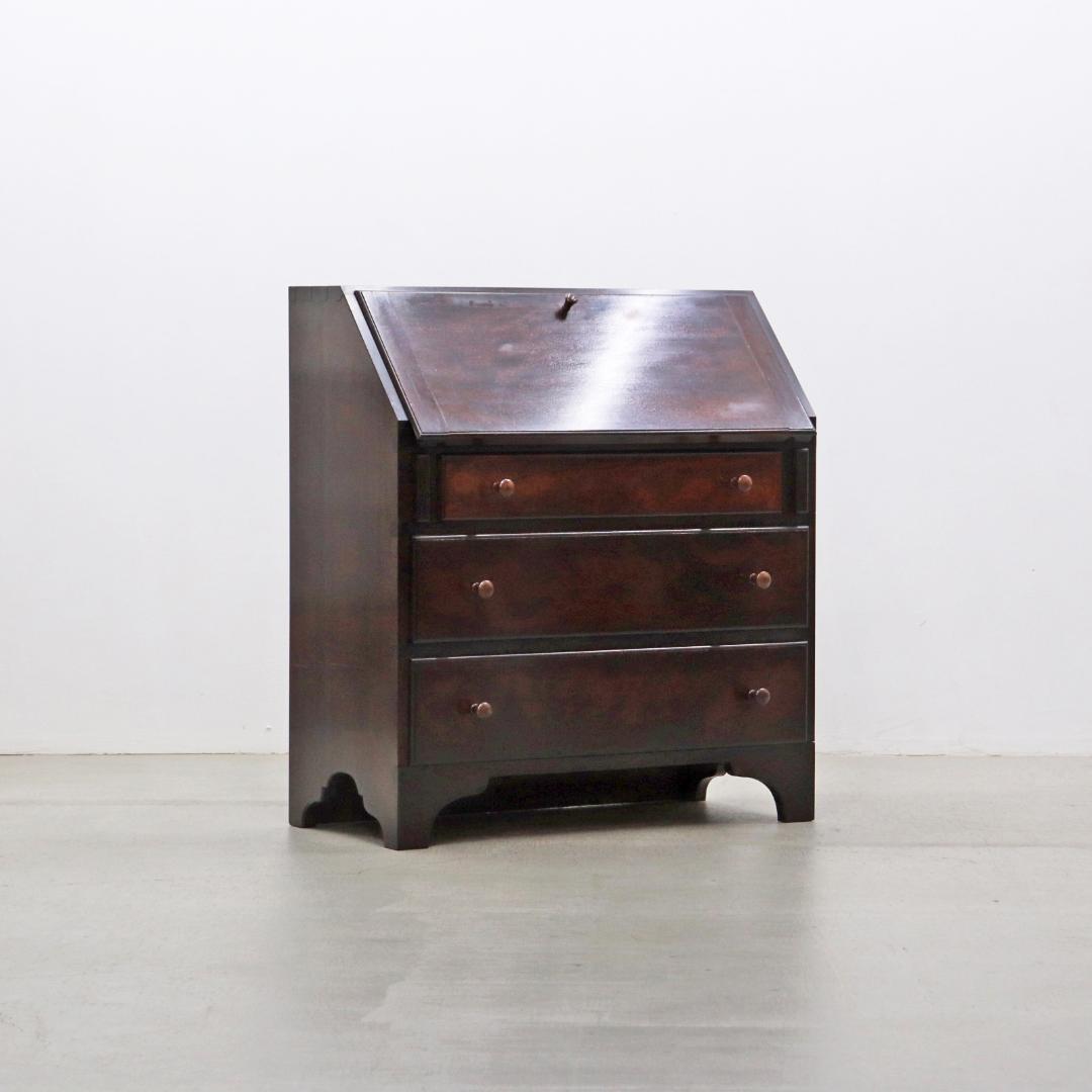 松本民芸家具 308型 ライティングビューロー ミズメザクラ無垢材 デスク