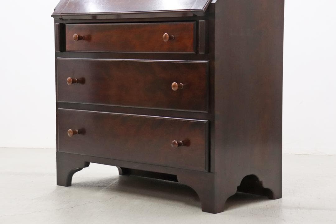 松本民芸家具 308型 ライティングビューロー ミズメザクラ無垢材 デスク