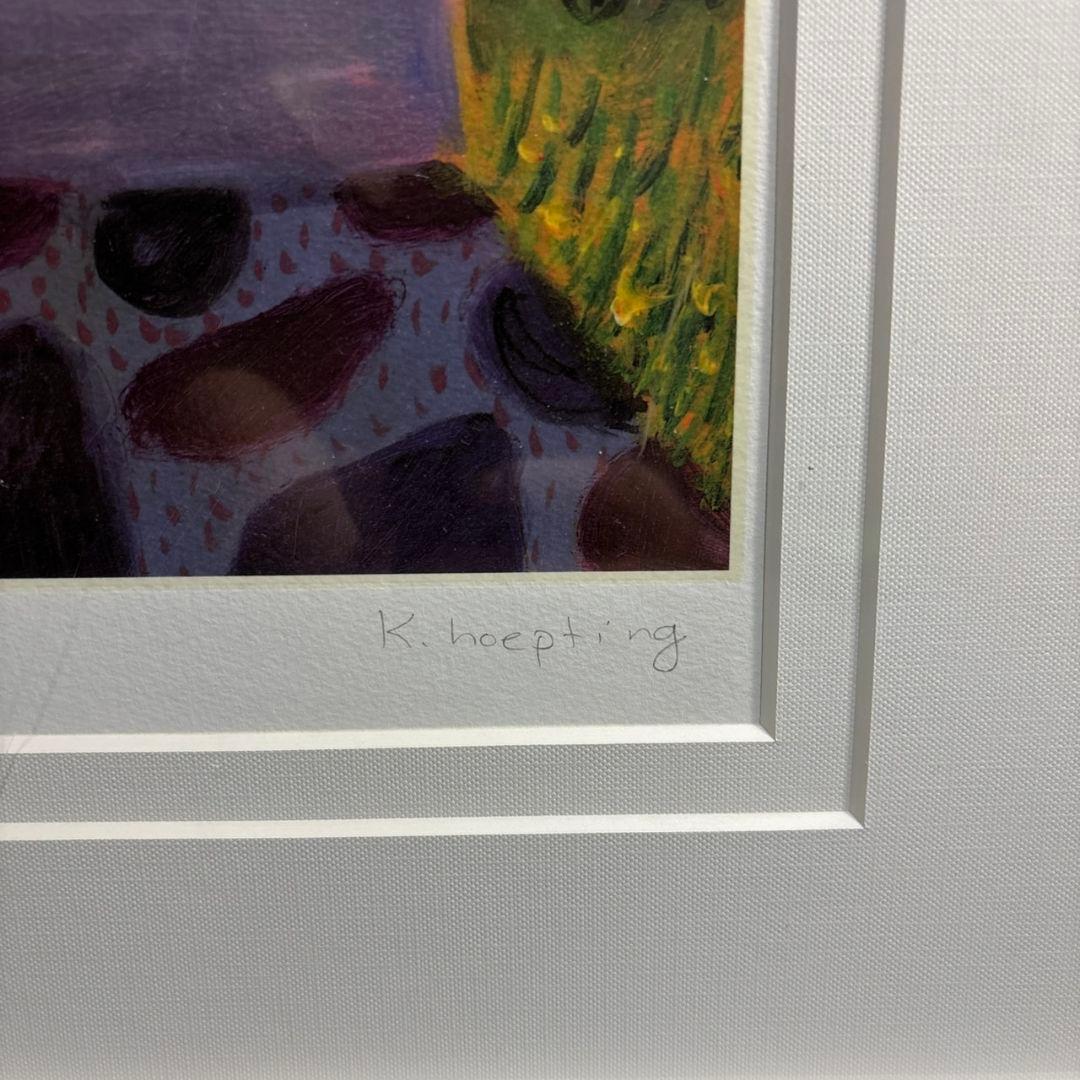 カレン　ホイプティング　ジクレー　額装　犬