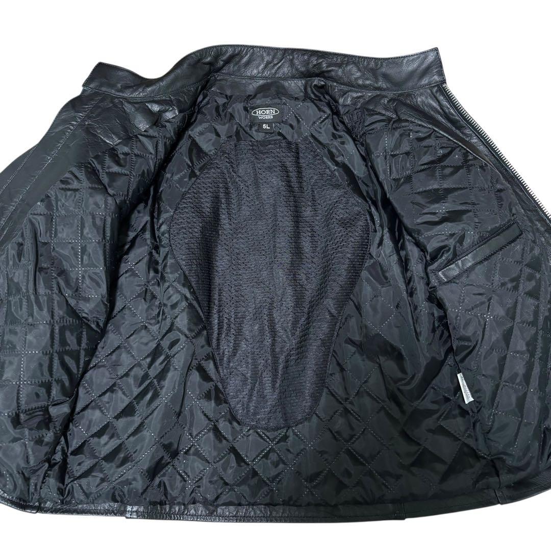 【きりこ】HORN WORKS シングルライダースジャケット　バッファロー