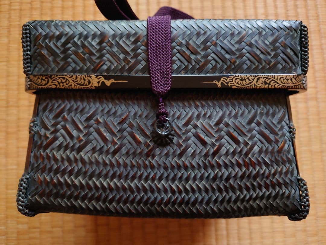 御所籠竹編み茶箱