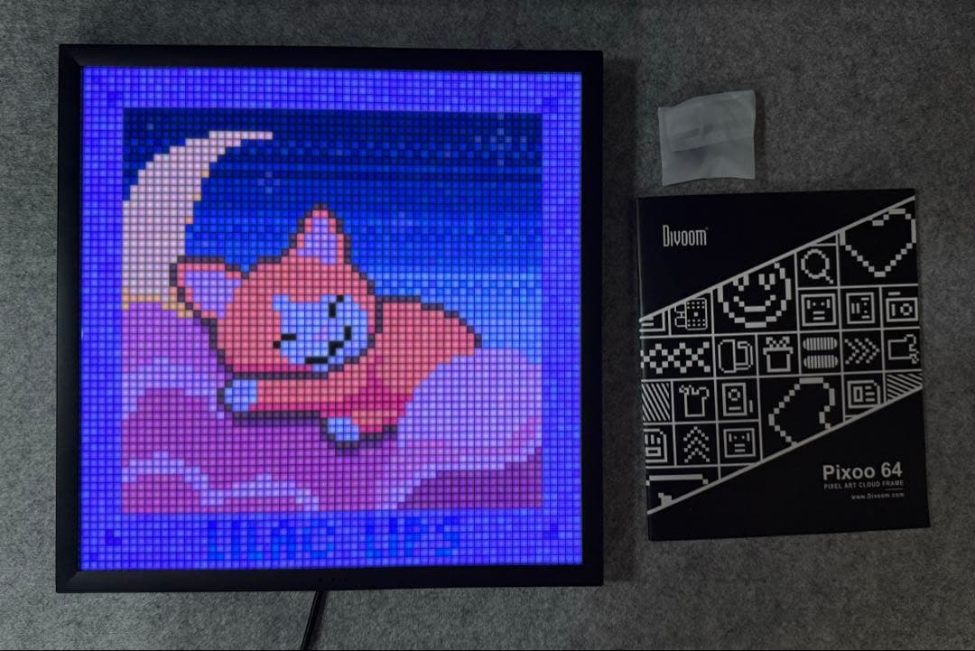 【美品】Divoom Pixoo 64デジタルフレーム ピクセルアート
