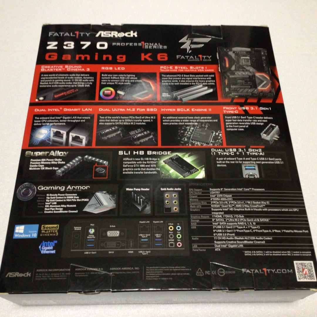 ASRock Fatal1ty Z370 Gaming K6 マザーボード