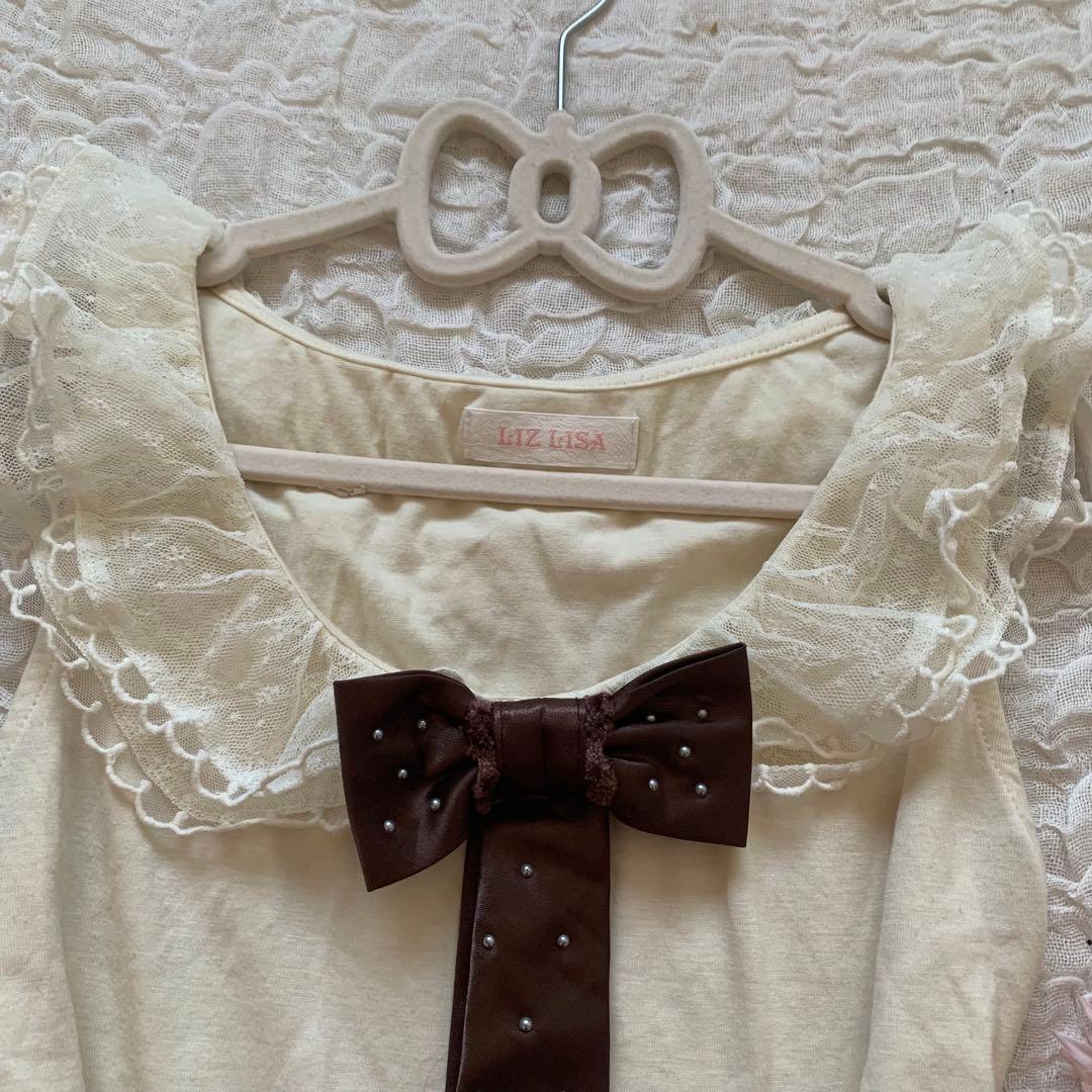 希少！リズリサ　ネクタイ付きキャミソール　ノースリーブ　タンクトップ