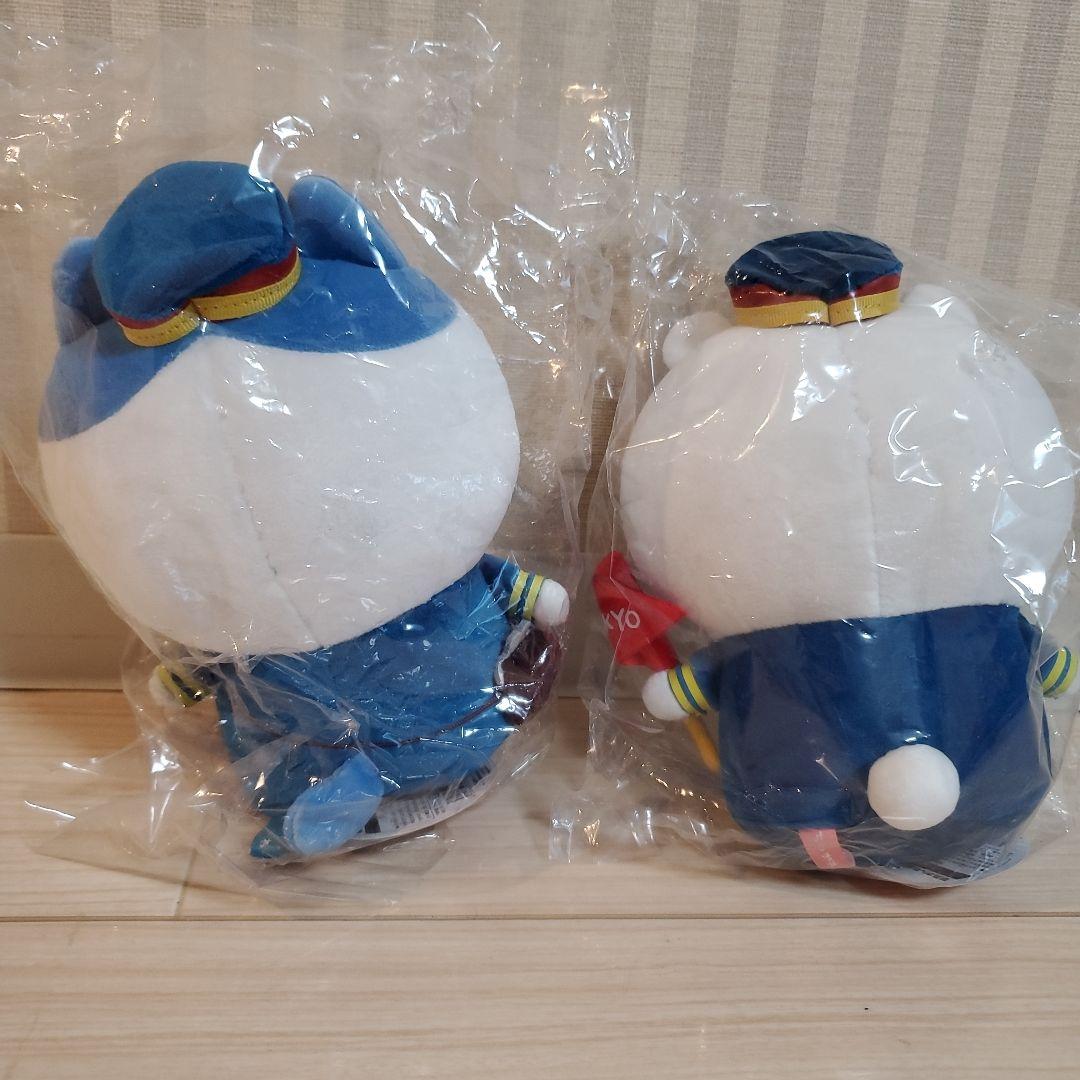 【初期グッズ・未開封】ちいかわ ハチワレ 駅員さんなぬいぐるみ