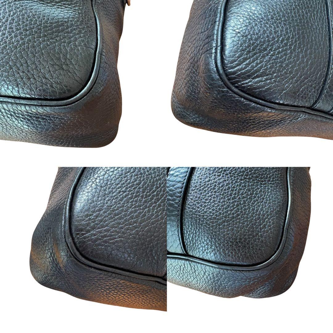 美品✨GUCCI シボ革 ビジネスバッグ 黒 ブリーフケース　ブラック　大人