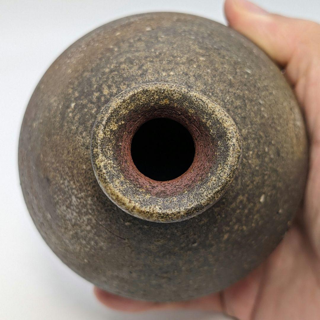 藤原謙（三代目藤原楽山） 造 備前焼 金彩緋襷徳利&酒呑 合箱合布 ぐい呑 酒器