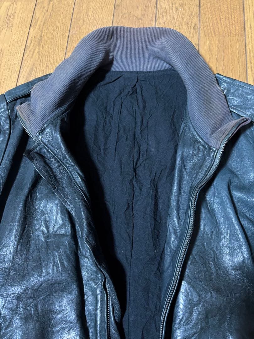 アタッチメント黒レザーシングルライダースジャケット