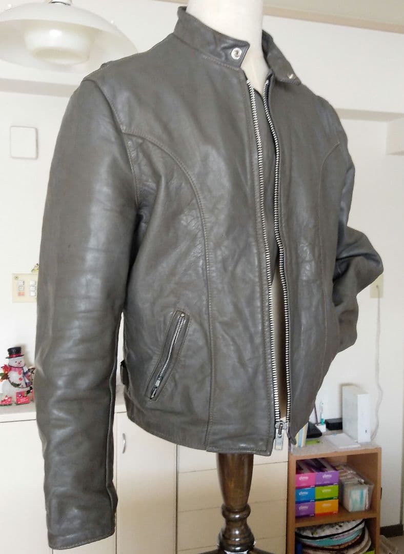 Vintage タグ無し Schott シングル ライダース レザージャケット