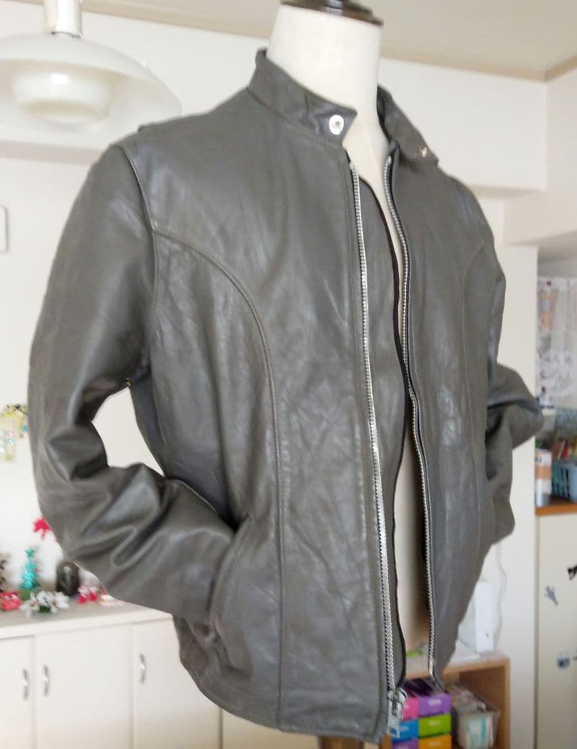 Vintage タグ無し Schott シングル ライダース レザージャケット