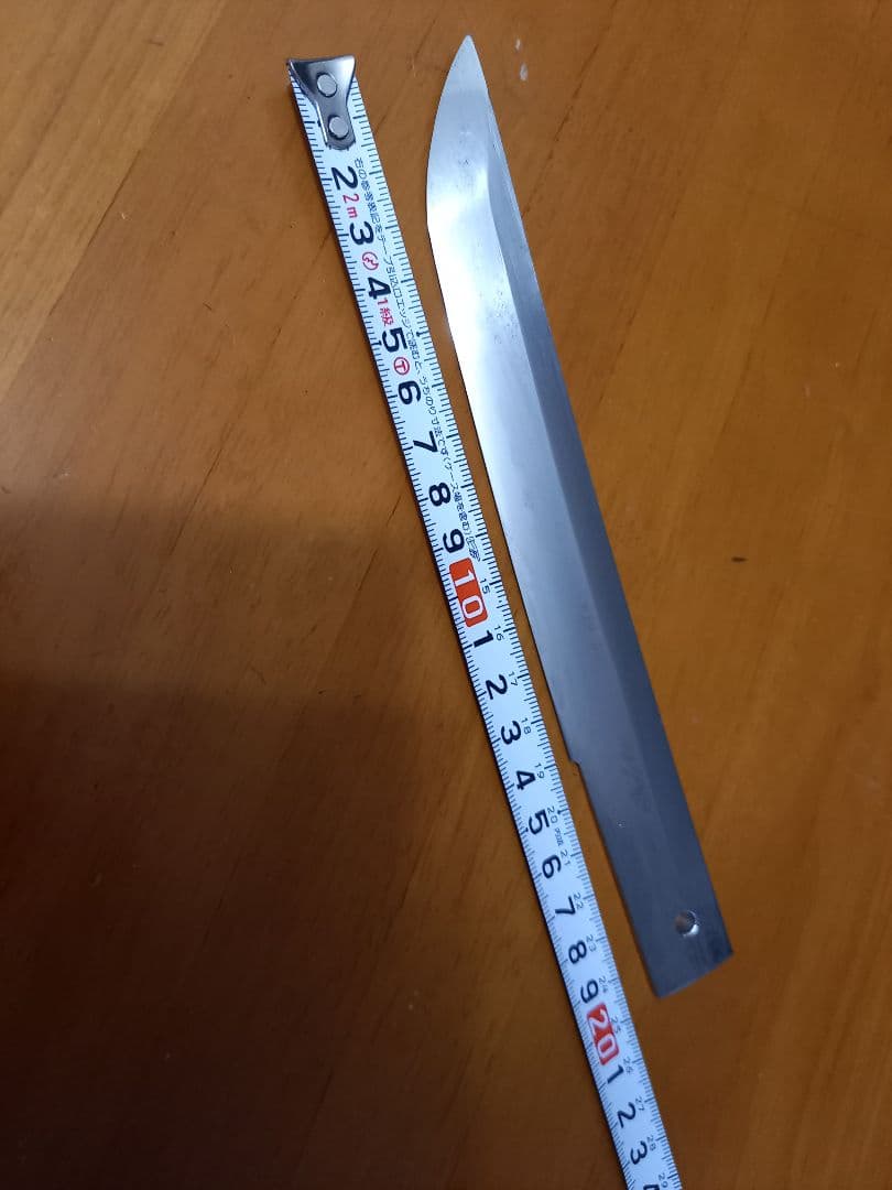 日本刀、残欠、切先部、刃長14.7cm合法サイズです。竹細工刀の材料にいかがです