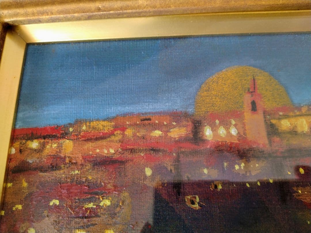 油絵　青木誠一画