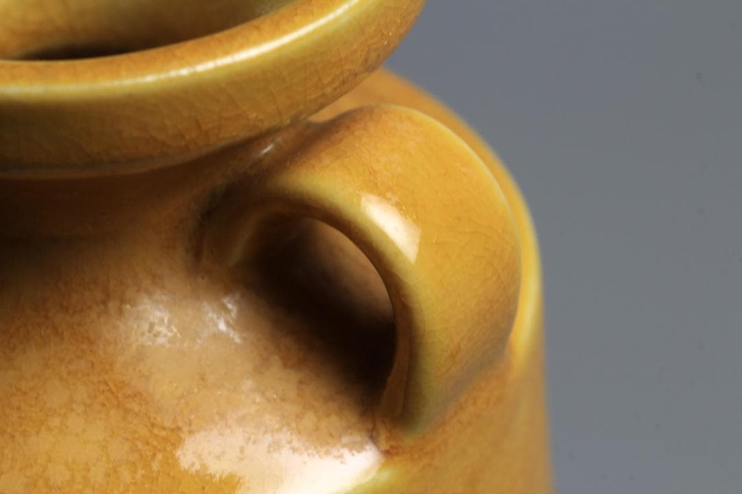 二代徳田八十吉　深厚耀変花瓶　共箱　九谷焼　九谷名工　茶道具【正一古美術】