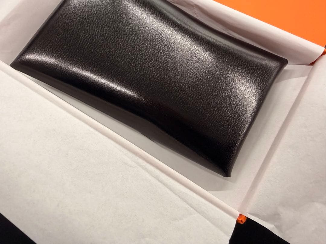 エルメス　バスティア　新品 ボックスカーフ 黒