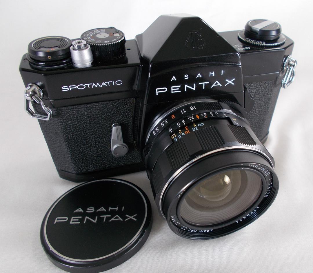 フィルムカメラ 整備済　Pentax SP　+ レンズ 28mm　P273