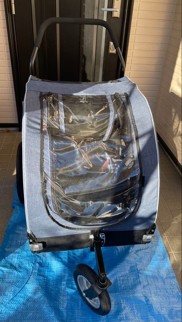 エアバギー ネストバイク AD3028 中型・多頭飼い向けカート　レインカバー付