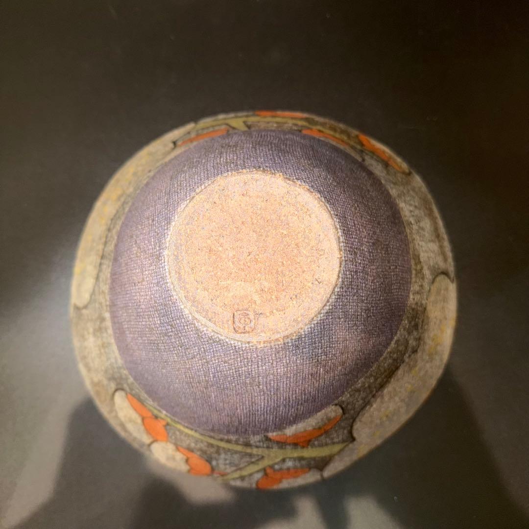 Z*ト様 伊藤東彦　布目梅文鉢　笠間焼　共箱　骨董　大鉢　盛鉢　皿　飾皿　菓子皿