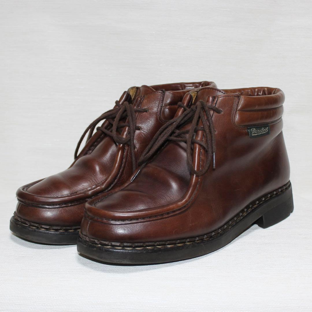 パラブーツ　ミリー　デカタグ　7 ブラウン ハイカットミカエル