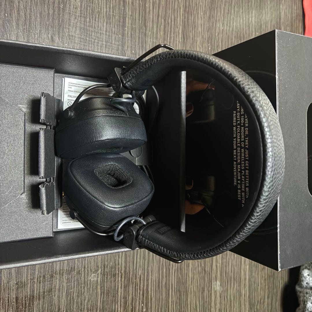 Marshall Major IVワイヤレスヘッドホンブラック箱付き人気モデル