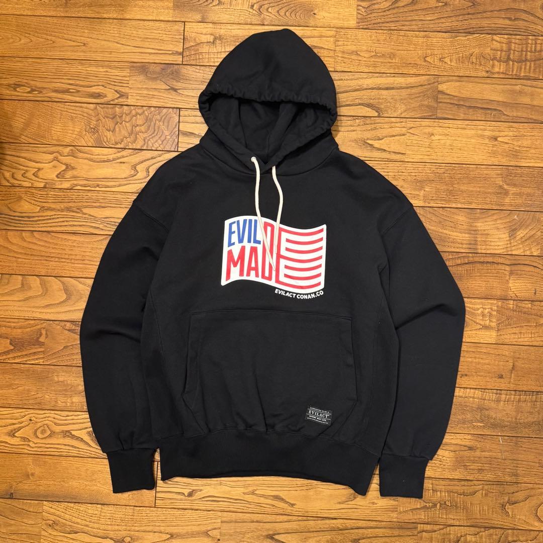 EVILACT スウェットパーカー ブラック Mサイズ