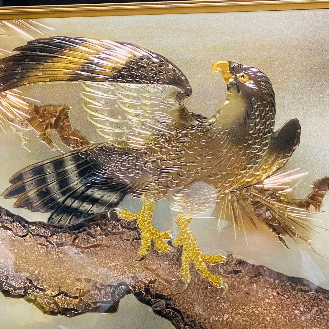 高岡銅器 松鷹 電鋳額