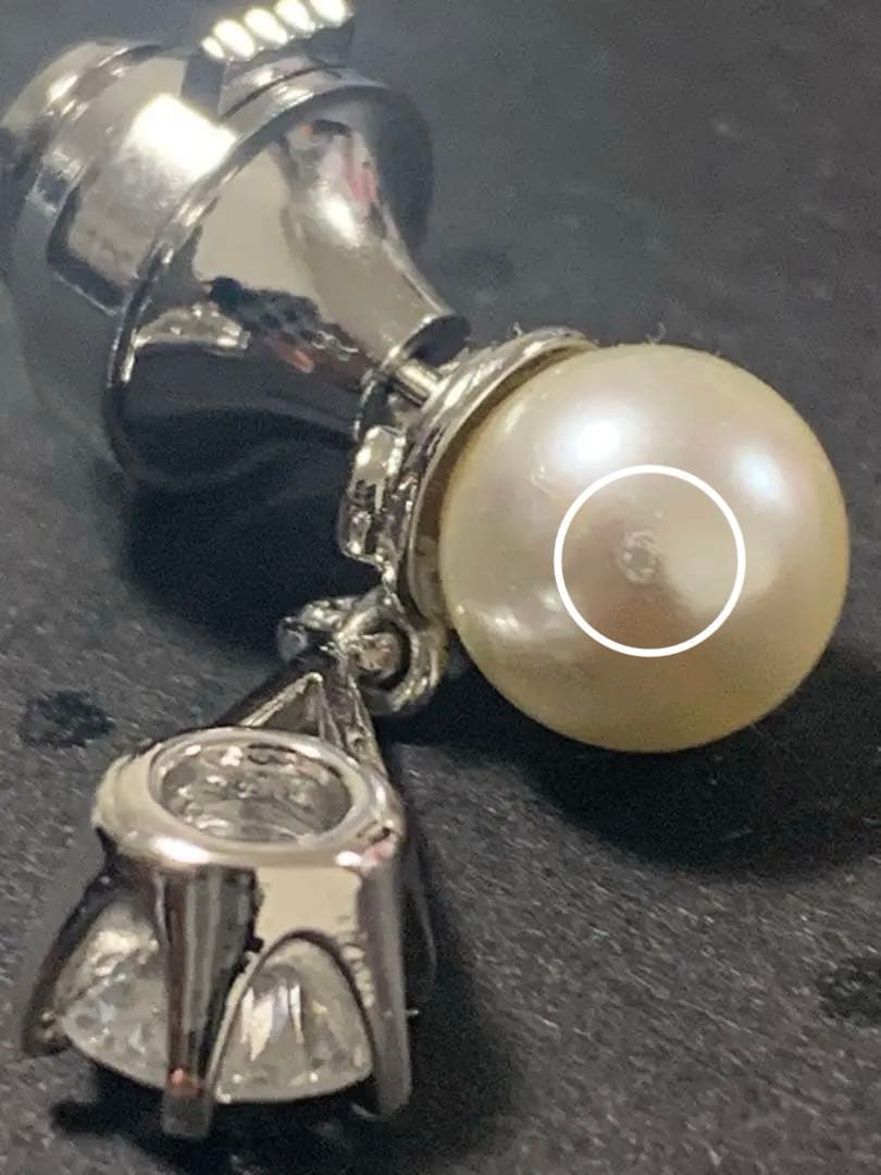 ☆MIKIMOTO☆パール×揺れるビジュー　ピンブローチ